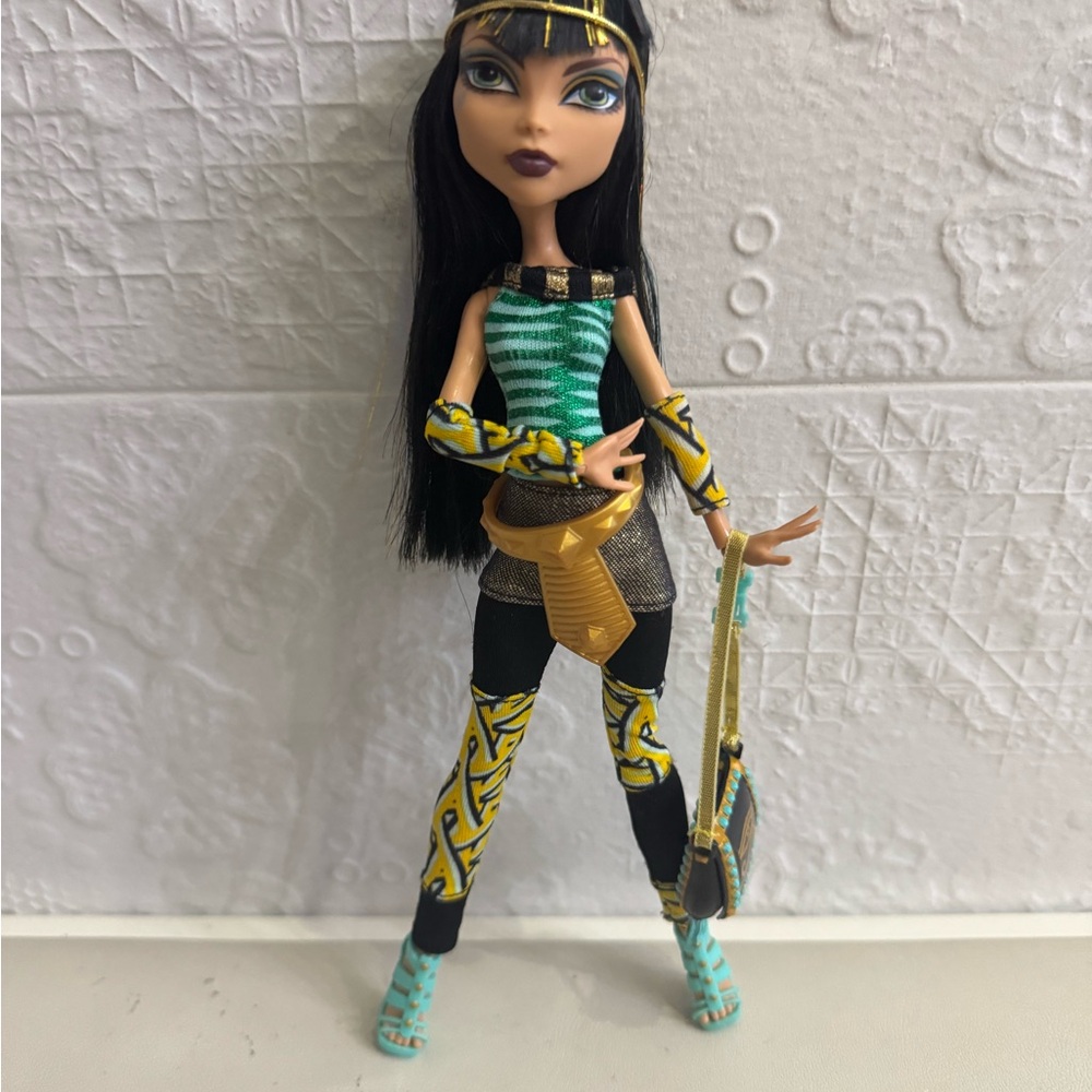 Fashion Doll with Black Hair and Colorful Outfit